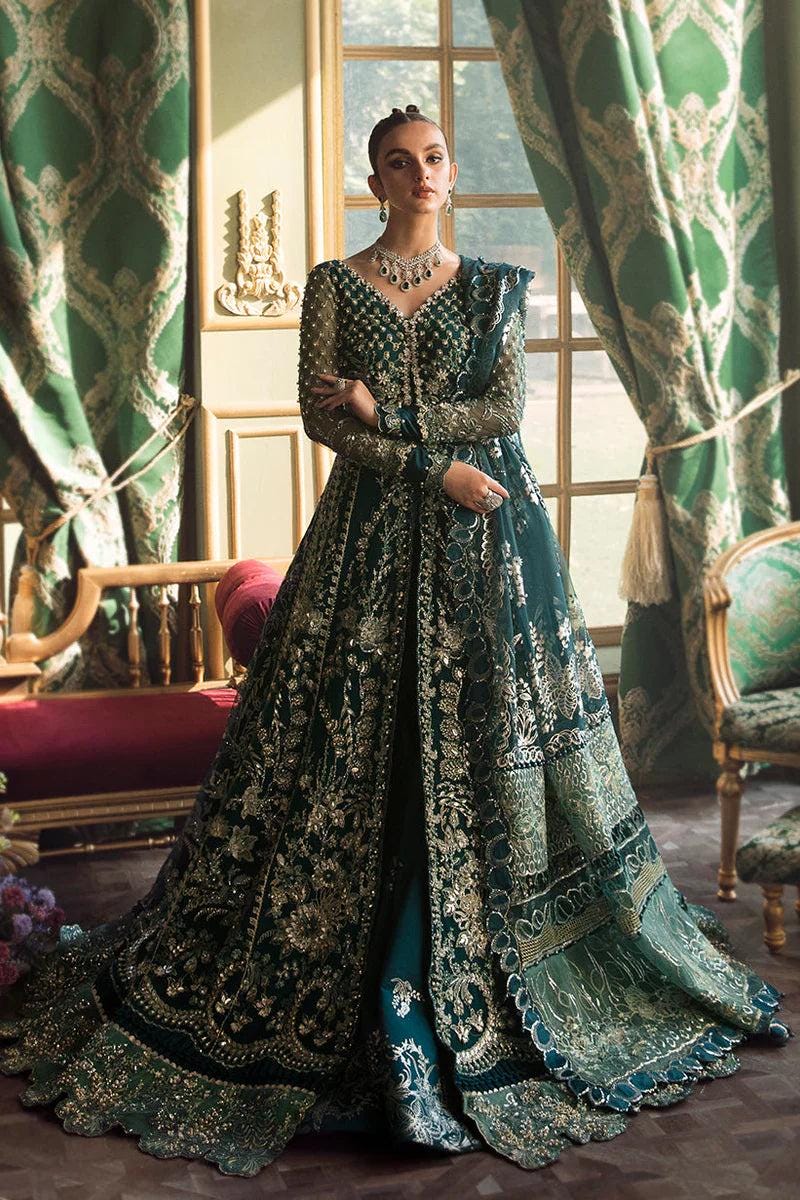 green emerald velvet dress Embroidered Gown for Special Occasions, Muslim Arabic Women Wedding Dr –  chikimaroc main image 1