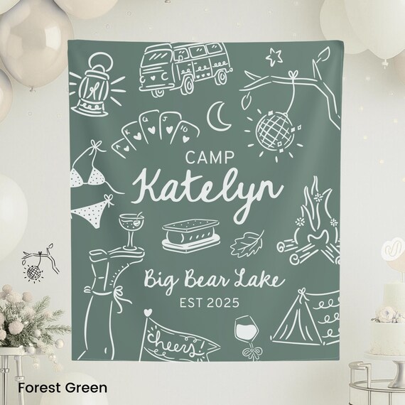 Custom Tapestry for Bachelorette Party Decor Lake Hen Party