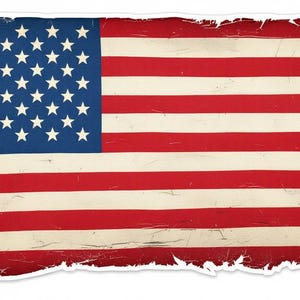 Beunruhigte amerikanische Flagge Aufkleber - Vintage USA-Flagge Vinyl-Aufkleber für Autos, Laptops und Wasserflaschen