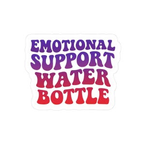 Pegatina para botella de agua con mensaje de apoyo emocional, divertida calcomanía para portátil, regalo único, vibras positivas, decoración para el autocuidado, mejora el estado de ánimo.