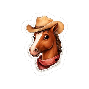 Adesivi da taglio a forma di cavallo da cowboy, simpatici adesivi a forma di cavallo per amanti delle cowgirl, decalcomanie per laptop, decorazioni western, regalo per amanti dei cavalli
