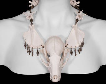 Raccoon Skull and Bone Necklace - Myval