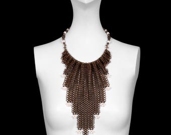 Snake Vertebrae Chain Mail Bone Necklace - Kero