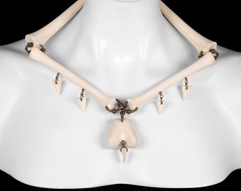 Fawn Bone Necklace and Leash - Mara