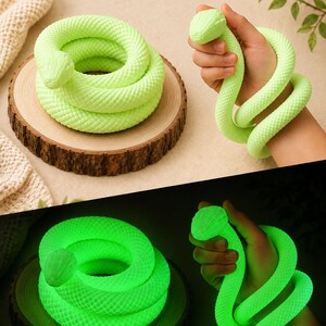 Juguete antiestrés flexible con forma de serpiente, juguete sensorial articulado impreso en 3D, juguete de escritorio enredado, regalo para aliviar el estrés para niños, adolescentes y adultos.