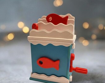 Kinetic Fish & Waves Automata: 3D Printed Mechanical Toy - Etsy
