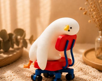 Regalo divertido para compañeros de trabajo, figura de pato agotado, "Estoy harto de todo, pato", decoración de escritorio, regalo de apoyo emocional