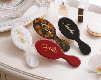 Personlig namnkam, Anpassad mini hårkam, Anpassad brudtärnehårkam, Brudtärnepresent, Present till mamma, Mini graverad namnhårborste