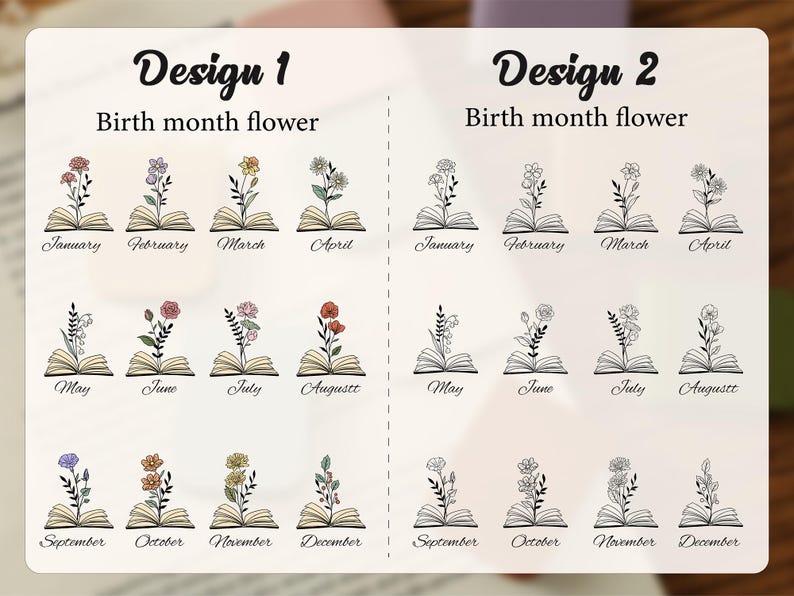 Marcapáginas magnético personalizado con la flor de nacimiento, marcapáginas de cuero con nombre personalizado, regalo de cumpleaños para amantes de los libros. imagen 7