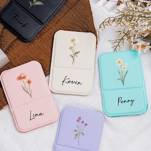 Customized Small Mirror With Name, Square Makeup Mirror Gift, Folding Makeup Mirror, Travel Makeup Mirror, Bridesmaid Gift, Gift For Her