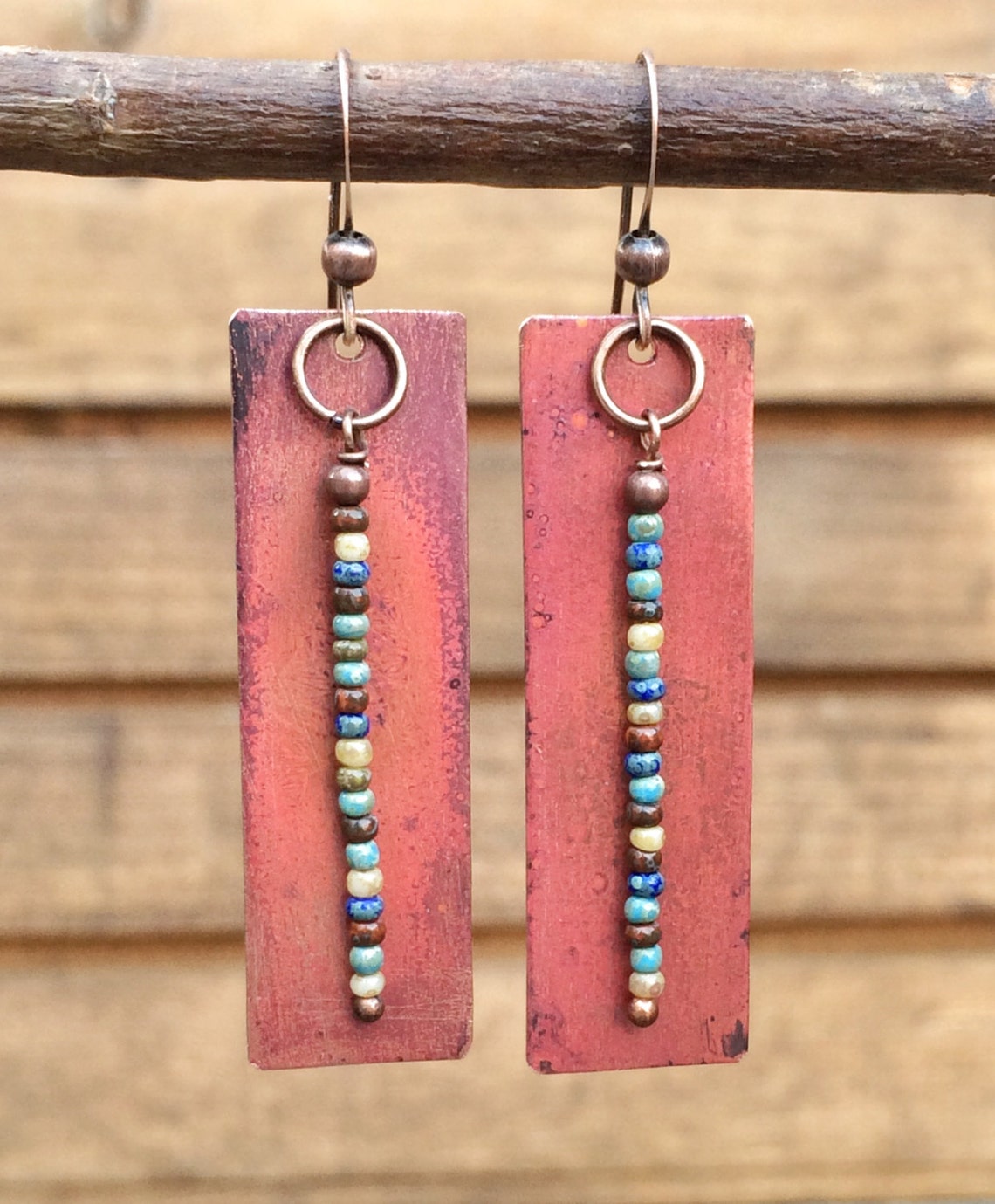 Copper Jewelry Earrings Copper Dangle Earrings Southwestern Etsy