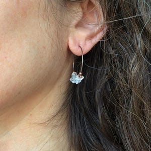 Herkimer Diamond Earrings, Ethically Sourced Stone Earrings, April Birthstone Jewelry, Sustainable Eco-friendly Gift image 7