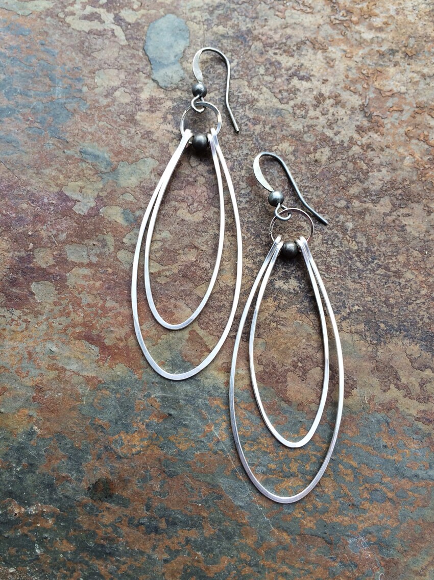 Silver Electry Hoop Earrings main image 1