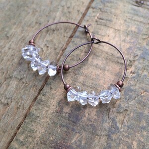 Herkimer Diamond Earrings, Ethically Sourced Stone Earrings, April Birthstone Jewelry, Sustainable Eco-friendly Gift image 5