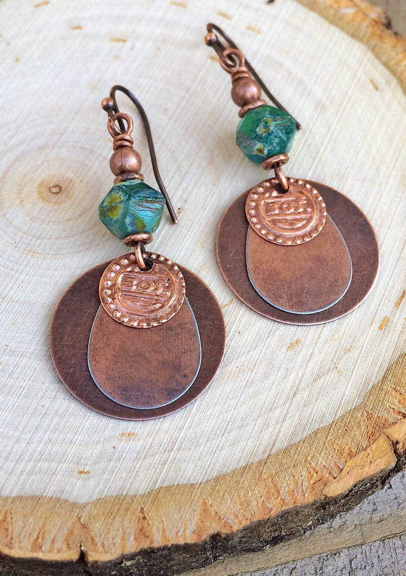 Bohemian Earrings Dangle Earrings Drop Earrings Boho Etsy