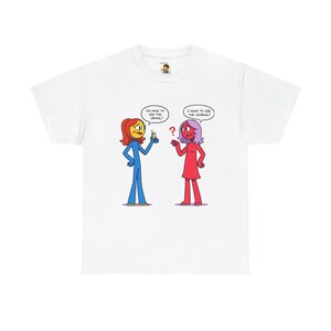 カップル向けの面白いグラフィックTシャツ、かわいい漫画のユーモアシャツ、友人へのギフト、カジュアルウェア、誕生日や記念日のプレゼント