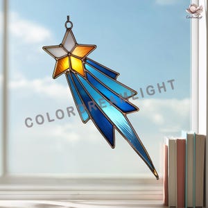 Shooting Star Stained Glass - Etsy