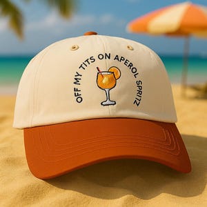 Summer Aperol Spritz Baseball Cap, Spritz Glass Hat, Spritz Lover Hat, Aperitivo Hat, Vacation Hat, Party Gift For Her, Summer Vibe Gift