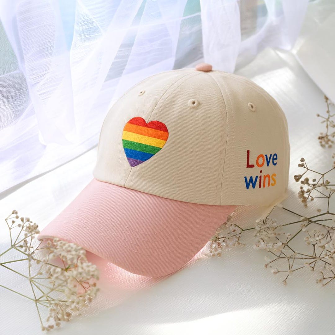 LGBT Rainbow Heart Baseball Cap - Love Is Love Pride Trucker Hat, Adjustable Unisex - View #12