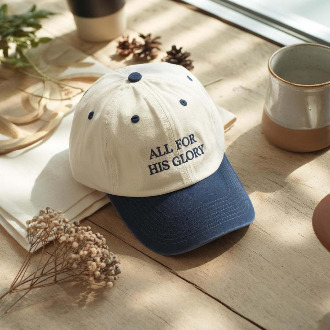 Embroidered Christian Baseball Hat, All For His Glory, Unisex Faith Cap