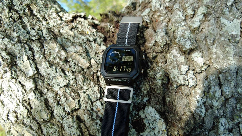 Mission Mods - Anpassad Casio AE1200 Hydro Blackout digitalklocka “Paratrooper” (Royale) bild 3