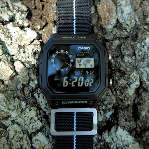 Mission Mods - Anpassad Casio AE1200 Hydro Blackout digitalklocka “Paratrooper” (Royale) bild 2