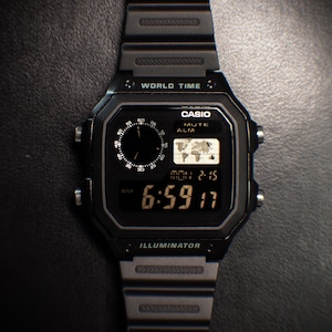 Mission Mods - Custom Casio AE1200 Hydro Blackout Digital Watch “Essentials” (Royale)