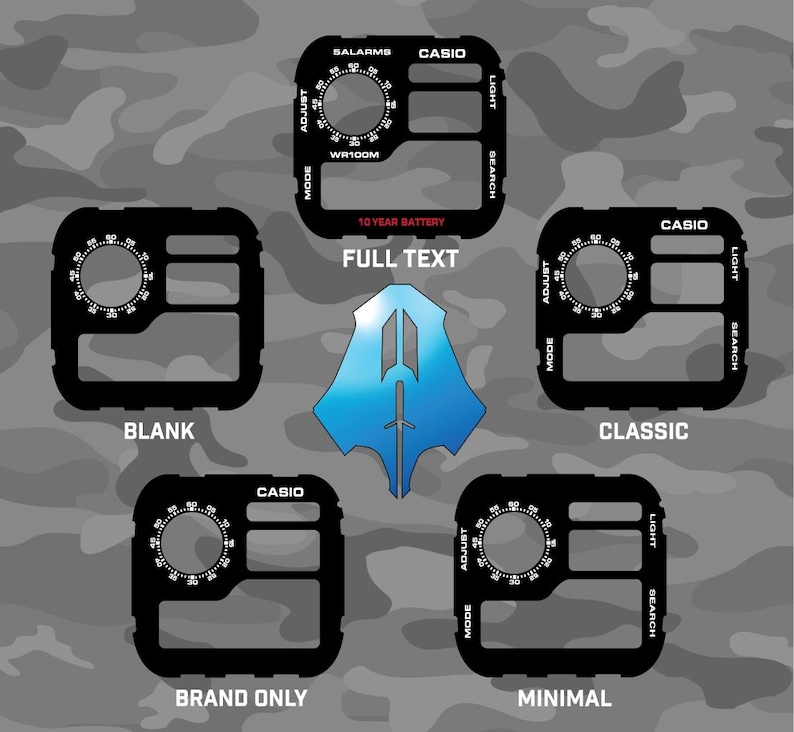 Mission Mods - Anpassad Casio AE1200 Hydro Blackout digitalklocka “Paratrooper” (Royale) bild 5