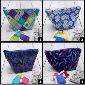 Travel Thread Catcher Bag; Cotton Cross Stitch Floss Snippets Holder #584