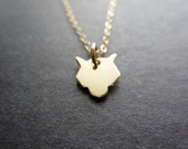 Gold Wolf Necklace. Wolf Pendant. Dainty Gold Necklace. Wolf Head Necklace. Modern Bohemian Charm Necklace. Minimal. Lone Wolf - RebelbyFate