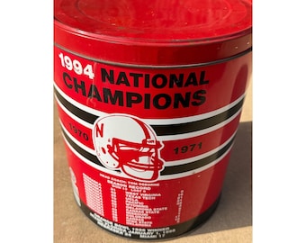 Campeones Nacionales de 1994, Ganadores del Orange Bowl de 1995, Lata de Coleccionista de Nebraska