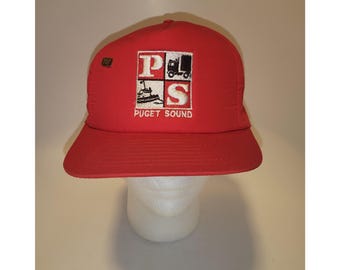 Cappellino snapback vintage Puget Sound Seattle WA con spilla Boeing 767!