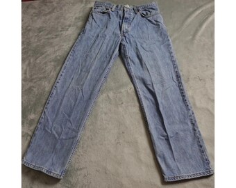 Vintage Levi's 550 Relaxed Fit Hose Herren 34X29 Blue Denim Straight Active