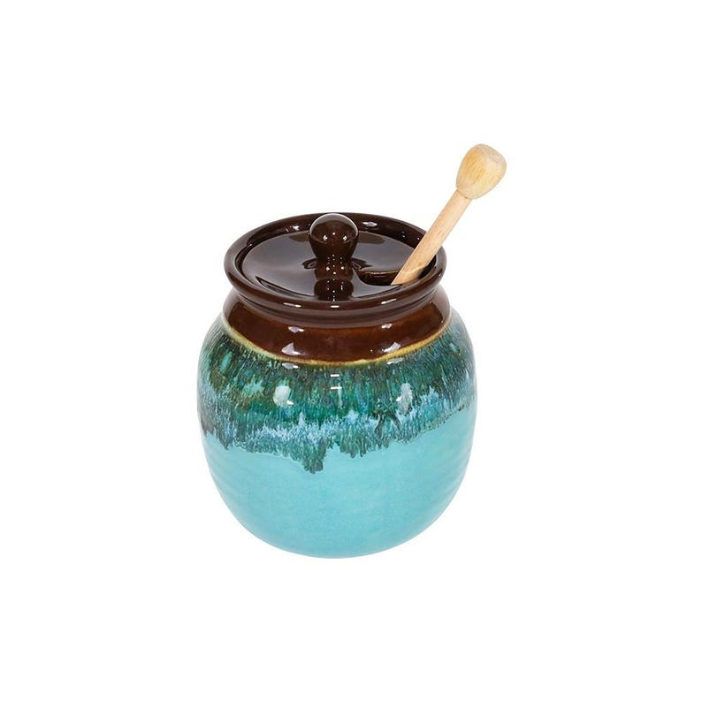 Neherpottery Honey Pot With Dipper