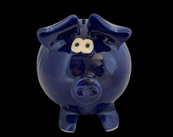Handmade Painted Ceramic Piggy Bank
