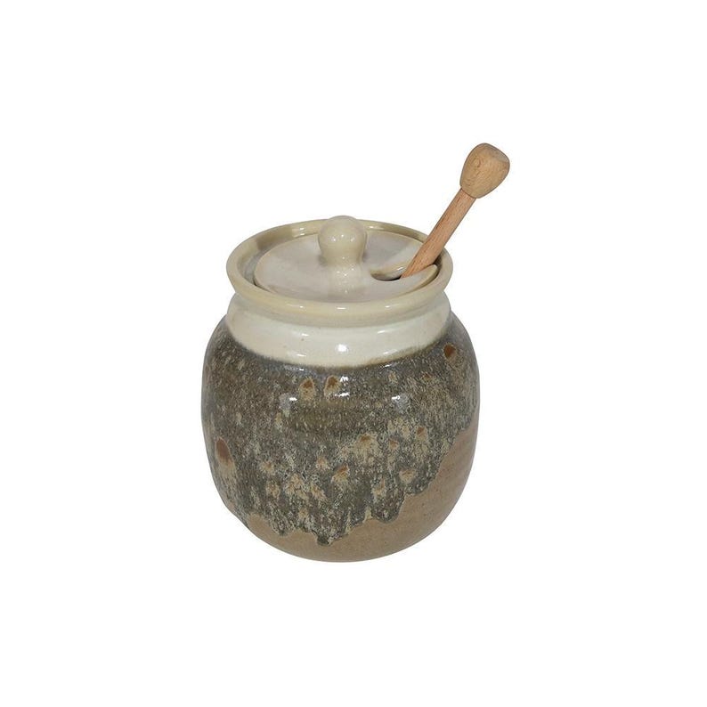 Neherpottery Honey Pot With Dipper - Thumbnail 2