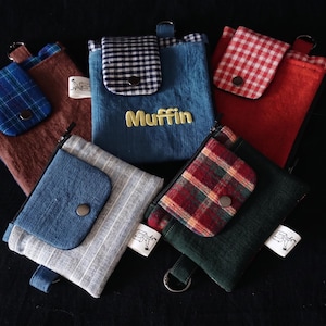 Kleine Zip Beutel Geldbörse Geldbörse Schlüsselanhänger | Stoff EDC Beutel Druckknopf | Cotton Portemonnaie Kartenhalter | Clip-On-Geldbörse