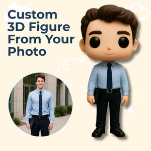 Custom 3D Figure from Photo | Pixar Style Figurine | Personalized Gift | Custom Cartoon Sculpture | Unique Birthday & Couples Gift