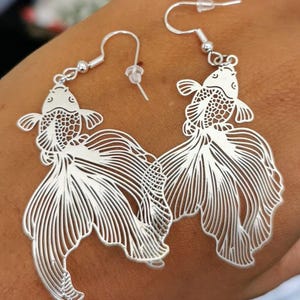 Delicate Koi Fish Dangle Earrings