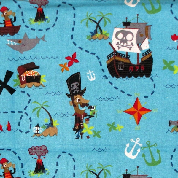 Pirate Treasure Fabric - David Textiles