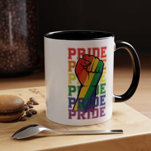 Pride Coffee Mug| Rainbow Pride Cup| LGBTQ+ Gift| Affirmation Mug| LGBTQ+ Support Gift| Colorful Coffee Mug| Pride Mug| Pride Support Mug