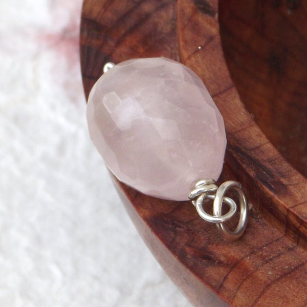 Pink aquamarine, morganite pendant, morganite necklace with sterling silver chain