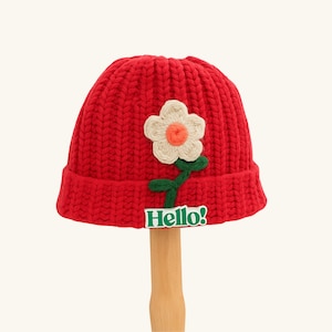 Easy Crochet Hat Pattern, Crochet Flower Beanie Hat Pattern, Crochet Hat Pattern PDF, Crochet Hat Pattern with Video Tutorial, Cap Pattern