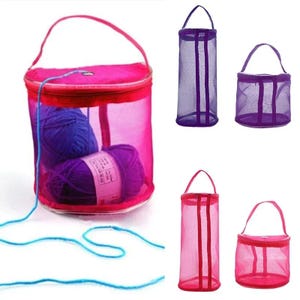 Crochet Bag Organizer for Crochet Yarn, Crochet Yarn Handbag craft storage sewing tools and accessoires, Yarn Storage Organizer handmad gift