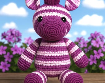 Zebra Amigurumi Pattern, Crochet Pattern Zebra, Crochet zebra pattern Amigurumi zebra pattern pdf tutorial - Zane the Zebra Instant Download