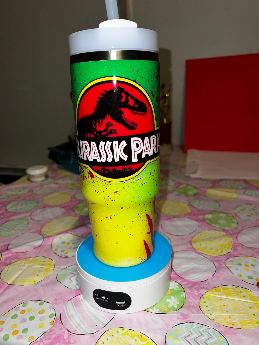 Jurassic Park Stanley 30oz. Jurassic Park Original Color Scheme. Dinosaur Fanatics. T-rex Logo. Stanley - Etsy Ukraine