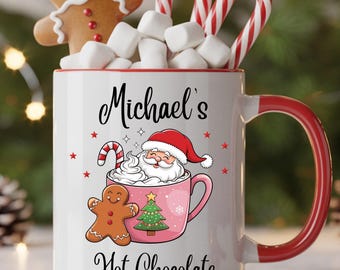 Personalisierter Kinderbecher für heiße Schokolade zu Weihnachten, Becher mit Namensaufdruck, ideales Geschenk für Kinder, Weihnachtsgeschenk für Kinder