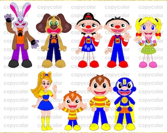 Beli and Beto and Friends Illustration | Nostalgic Animated Art | Kids and Fans Decor | Ready to Use in Your Designs