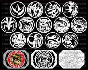 Power Dinosaur Hero Coins SVG Bundle | Layered Belt Design for Cricut | T-Shirt, Cake Topper & Sticker Cut Files | Ready for Your Designs!