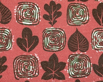Kent vintage barkcloth, 2 yards of mid century fabric for pillows, home decor